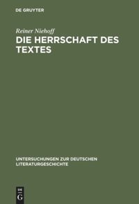 book: Die Herrschaft des Textes