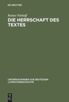 book: Die Herrschaft des Textes