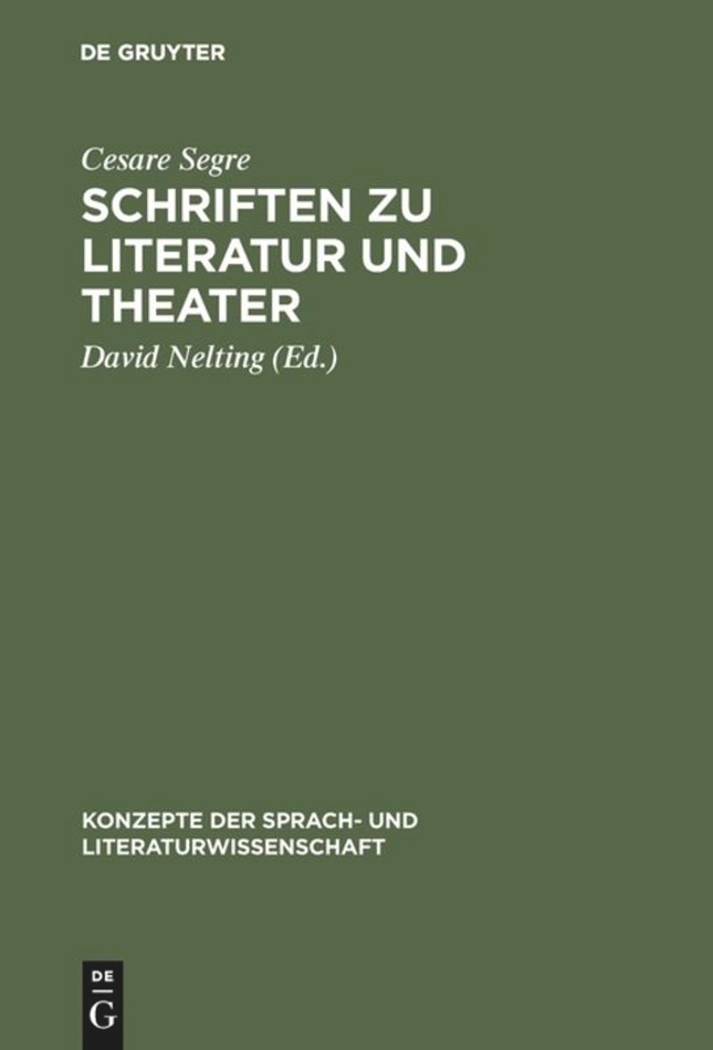 book: Schriften zu Literatur und Theater