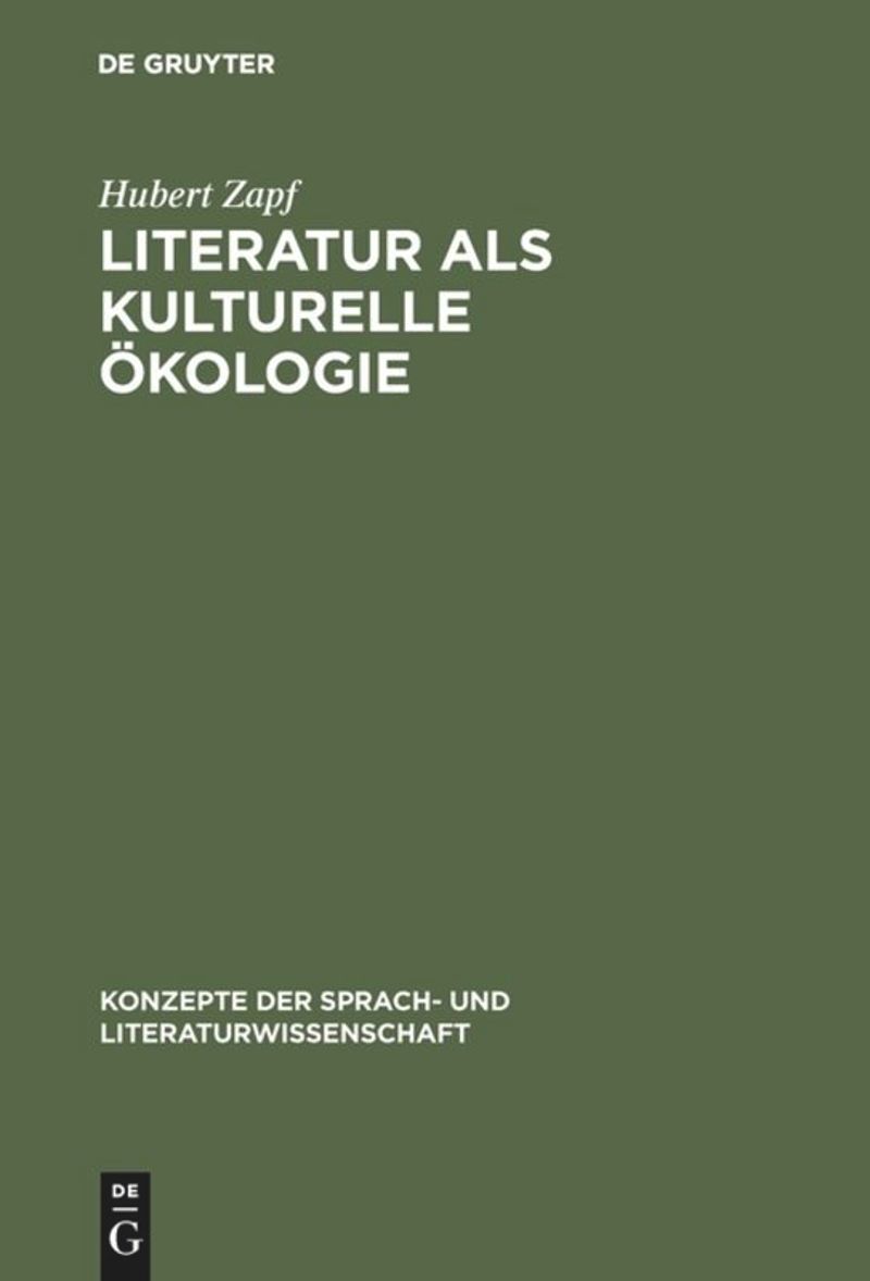 book: Literatur als kulturelle Ökologie
