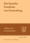 book: Die Sprüche Friedrichs von Sonnenburg