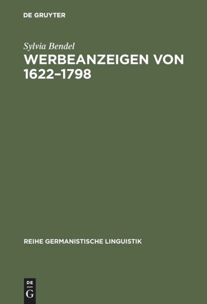 book: Werbeanzeigen von 1622–1798