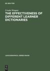 book: The Effectiveness of Different Learner Dictionaries