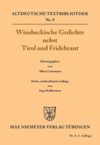 book: Winsbeckische Gedichte nebst Tirol und Fridebrant