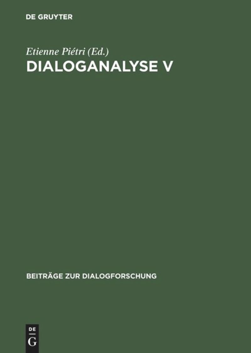 book: Dialoganalyse V