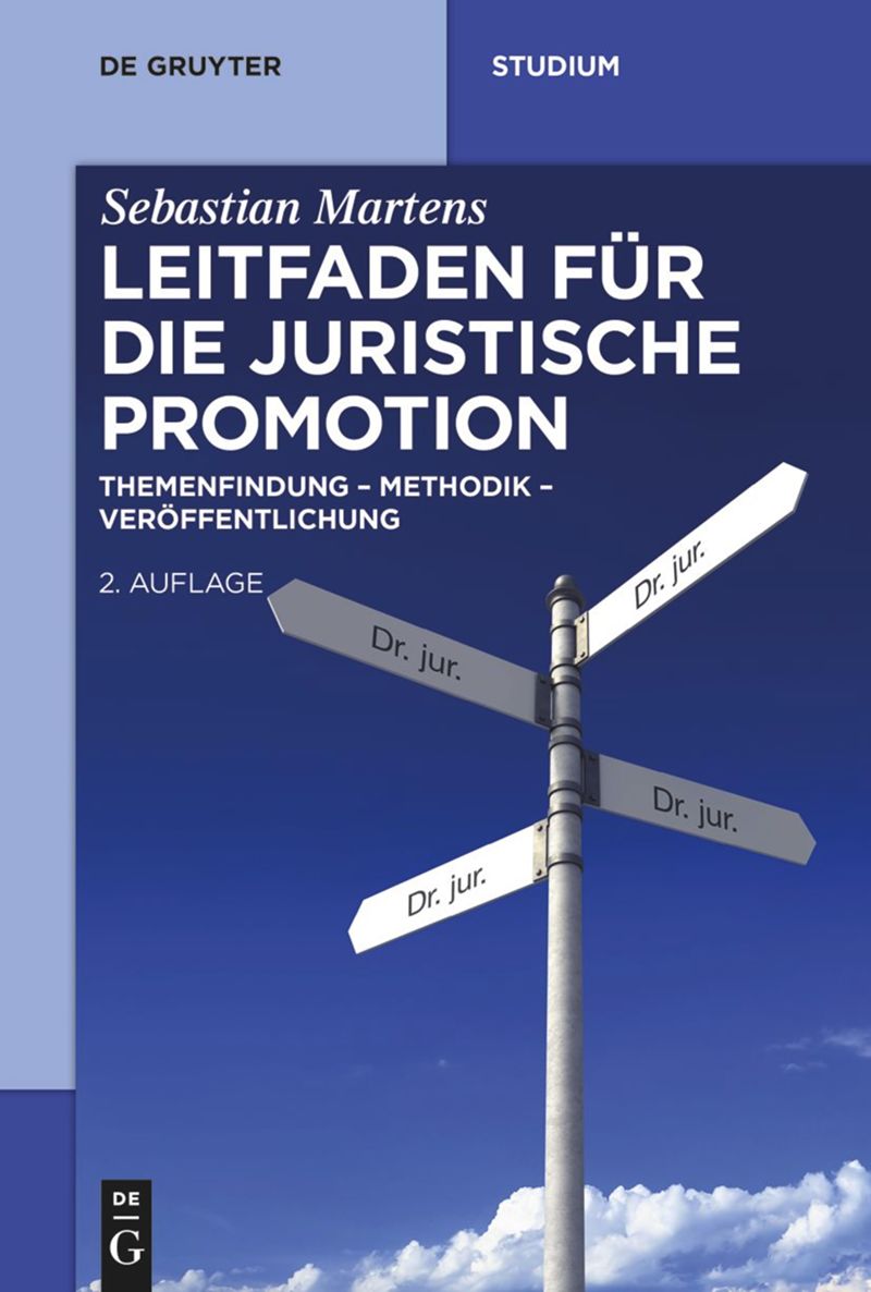 book: Leitfaden für die juristische Promotion