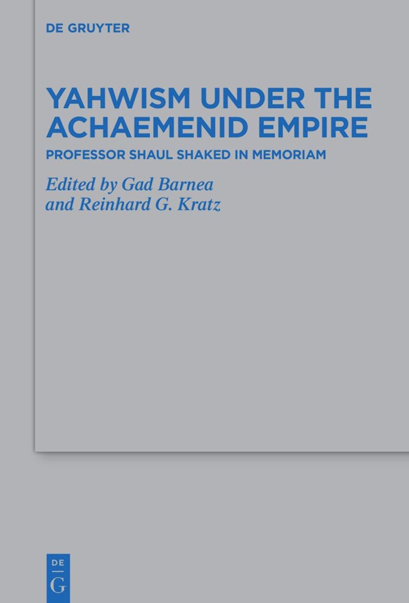 book: Yahwism under the Achaemenid Empire