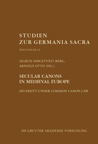 book: Secular canons in Medieval Europe