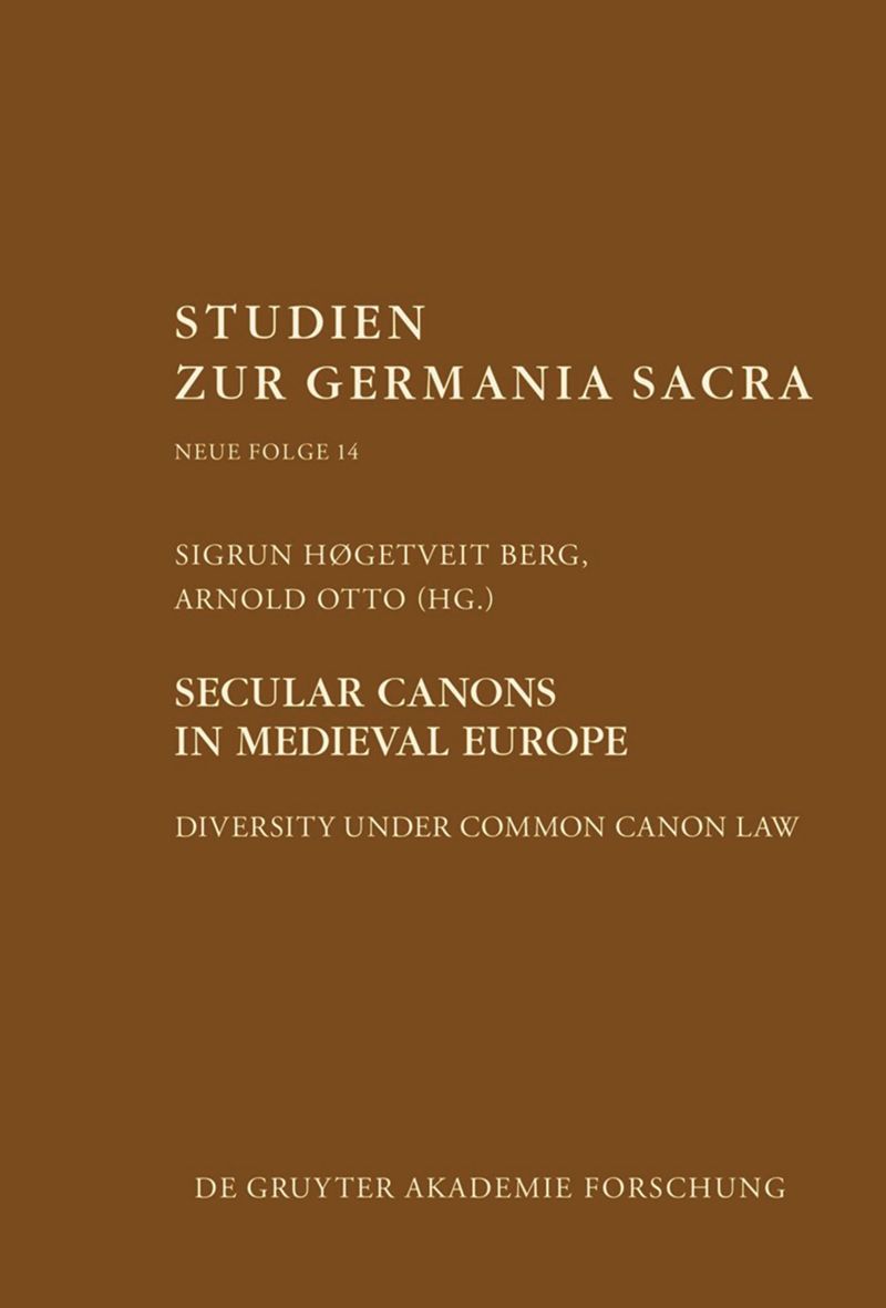 book: Secular canons in Medieval Europe