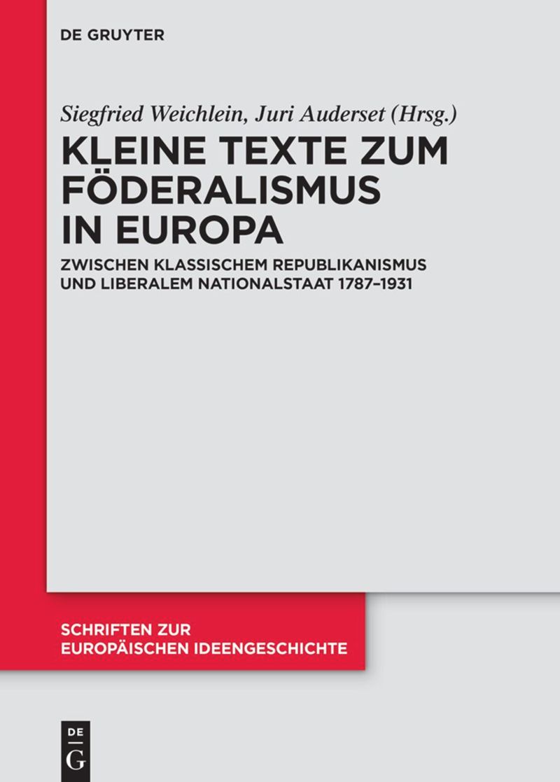 book: Kleine Texte zum Föderalismus in Europa