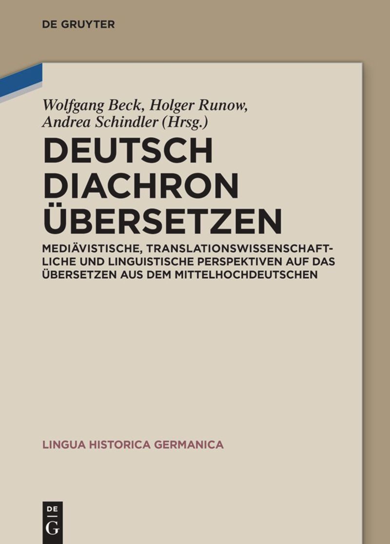 book: Deutsch diachron übersetzen