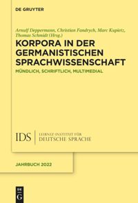 book: Korpora in der germanistischen Sprachwissenschaft