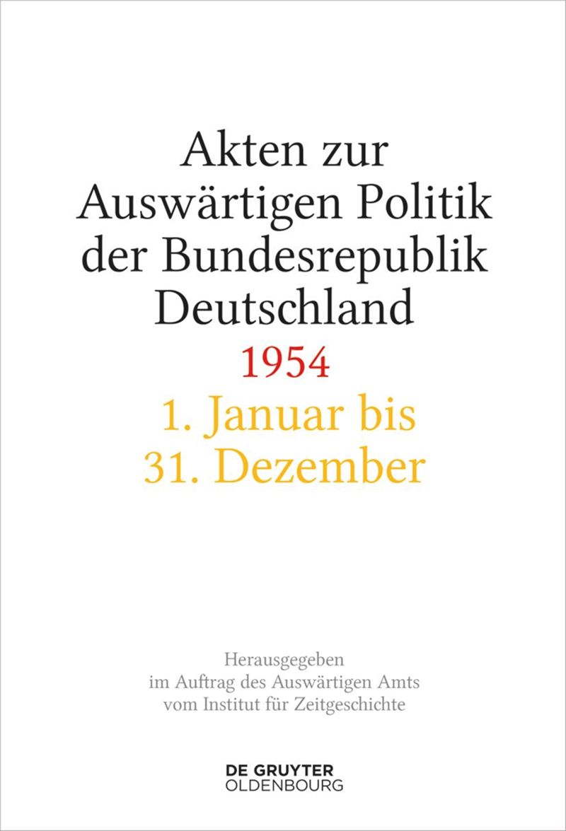 book: Akten zur Auswärtigen Politik der Bundesrepublik Deutschland 1954