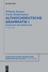 book: Althochdeutsche Grammatik I