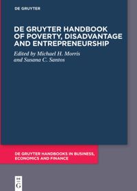book: De Gruyter Handbook of Poverty, Disadvantage and Entrepreneurship