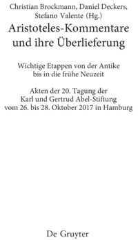 book: Aristoteles-Kommentare und ihre Überlieferung