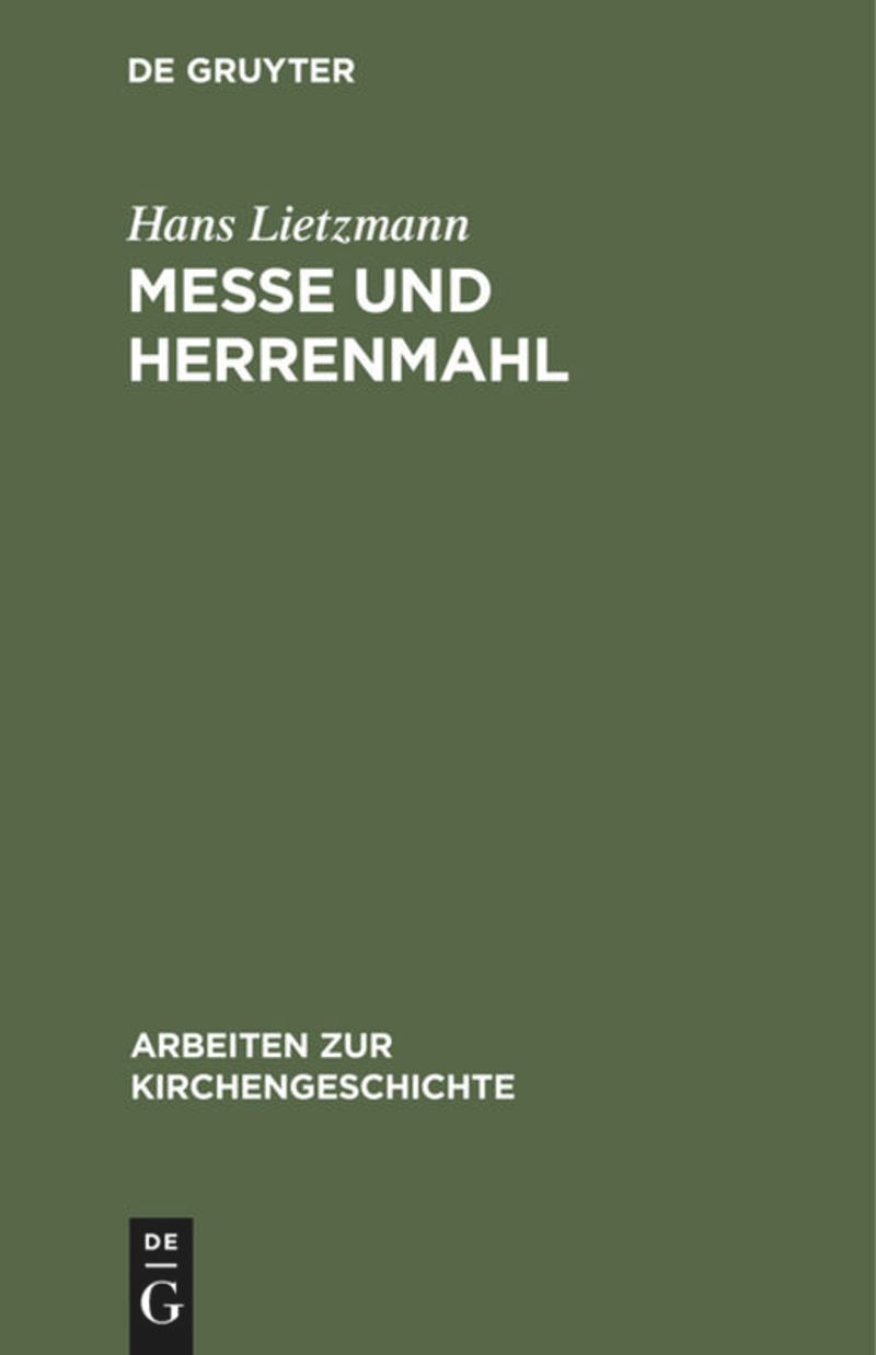 book: Messe und Herrenmahl