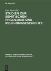 book: Studien zur semitischen Philologie und Religionsgeschichte