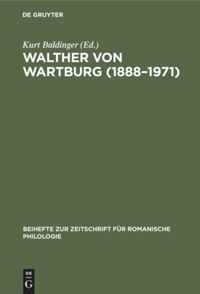 book: Walther von Wartburg (1888–1971)