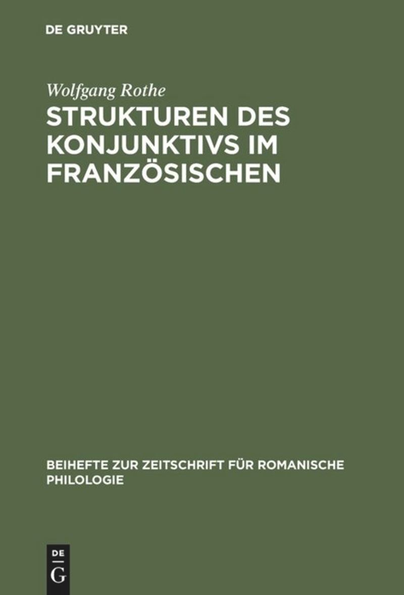 book: Strukturen des Konjunktivs im Französischen