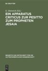 book: Ein Apparatus criticus zur Pesitto zum Propheten Jesaia