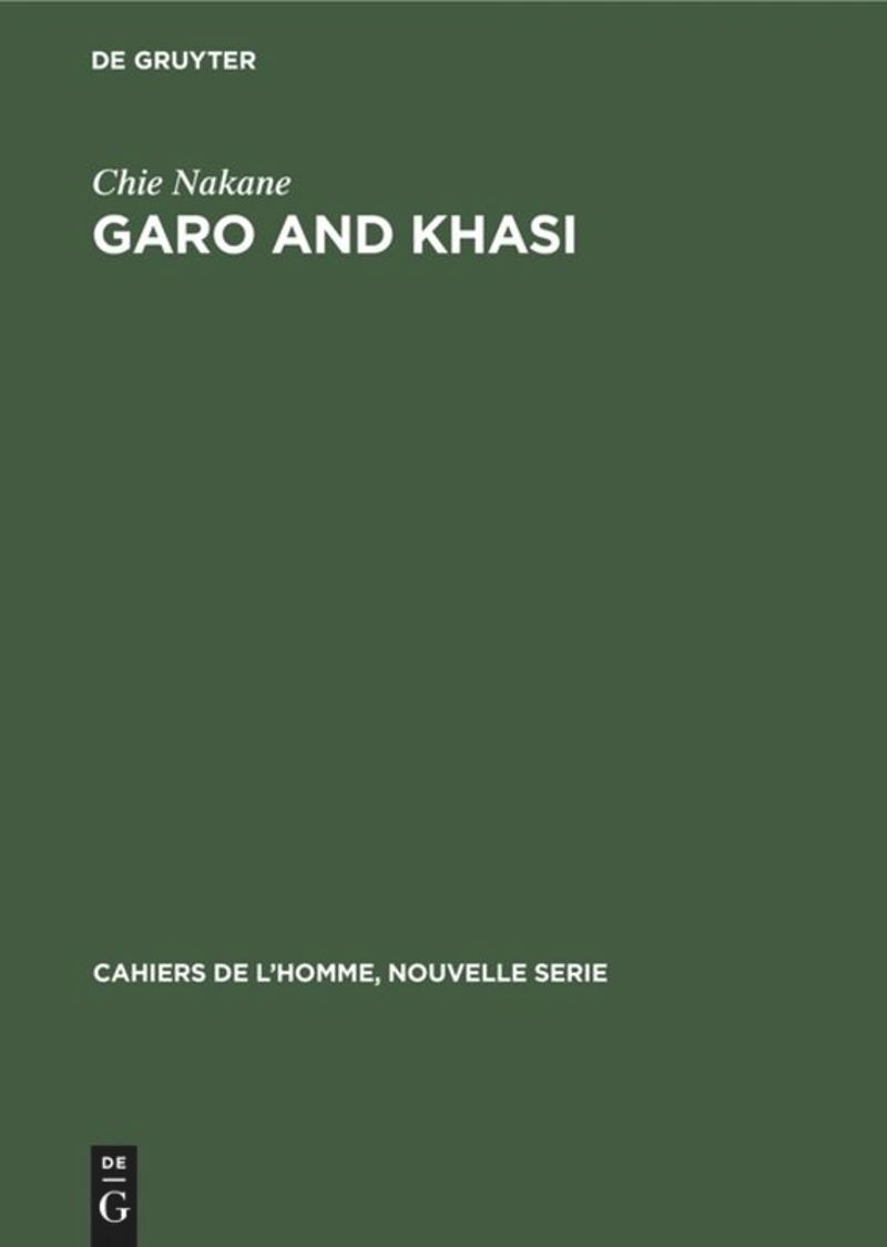 book: Garo and Khasi