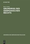 book: Grundriß des germanischen Rechts