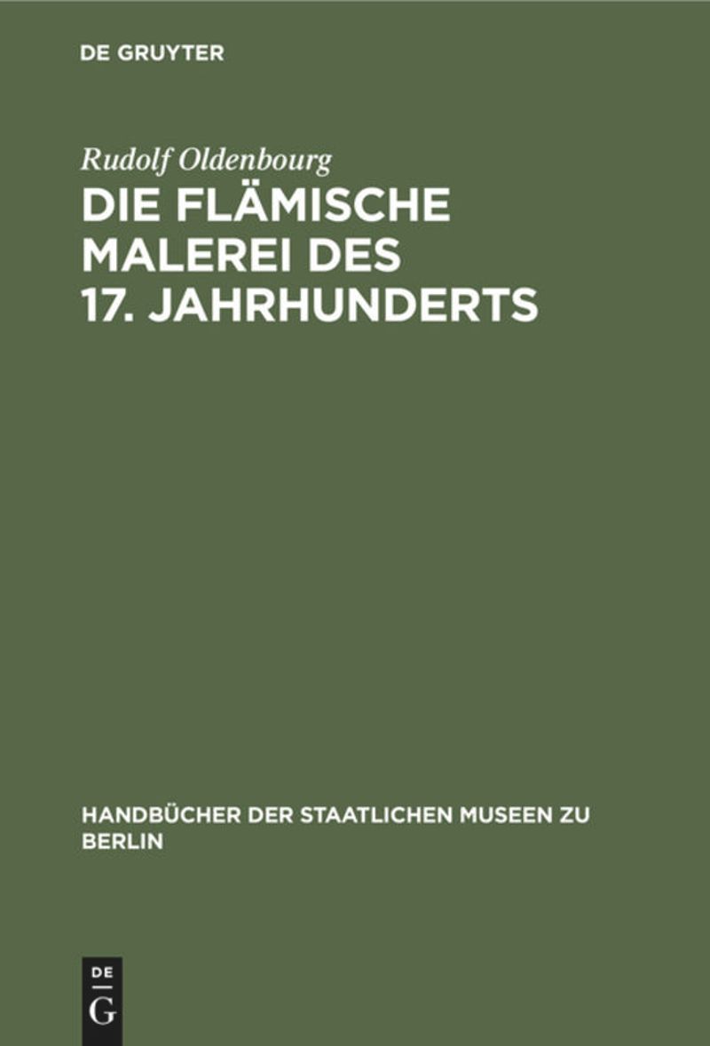 book: Die flämische Malerei des 17. Jahrhunderts