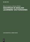 book: Grammar in English learners' dictionaries