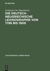 book: Die deutsch-neugriechische Lexikographie von 1796 bis 1909