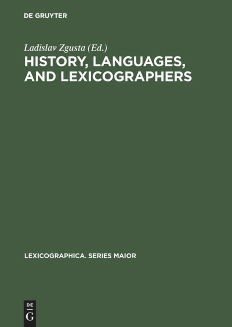 book: History, languages, and lexicographers