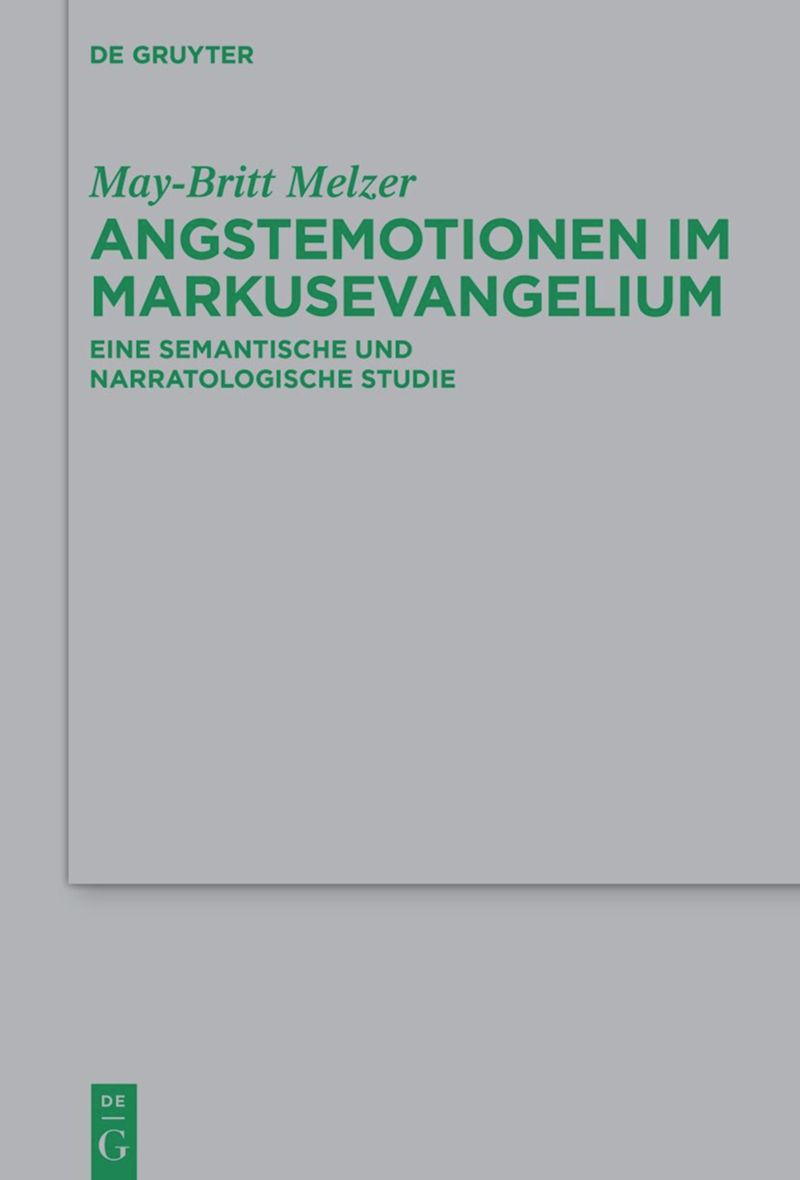 book: Angstemotionen im Markusevangelium