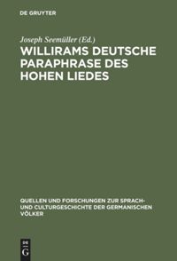 book: Willirams deutsche Paraphrase des Hohen Liedes