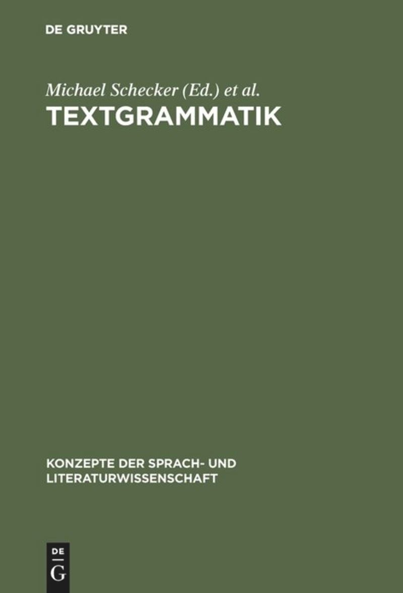 book: Textgrammatik