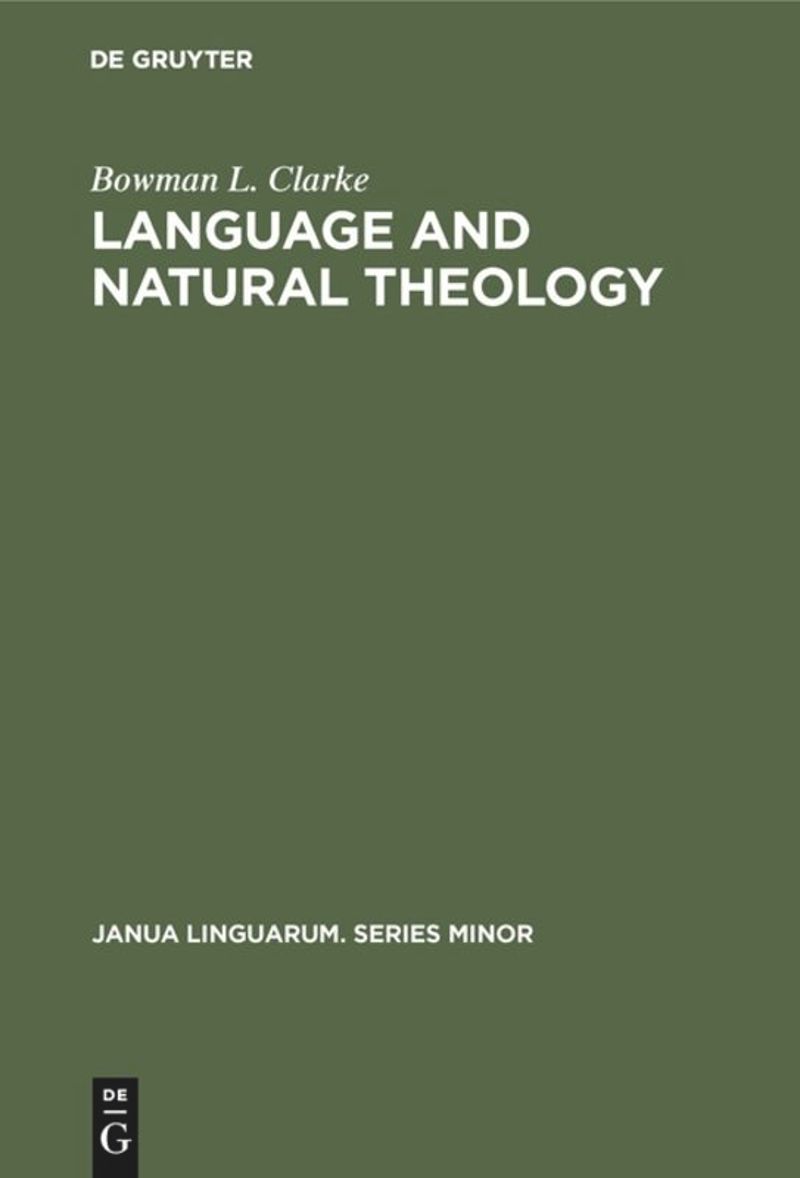 book: Language and natural theology
