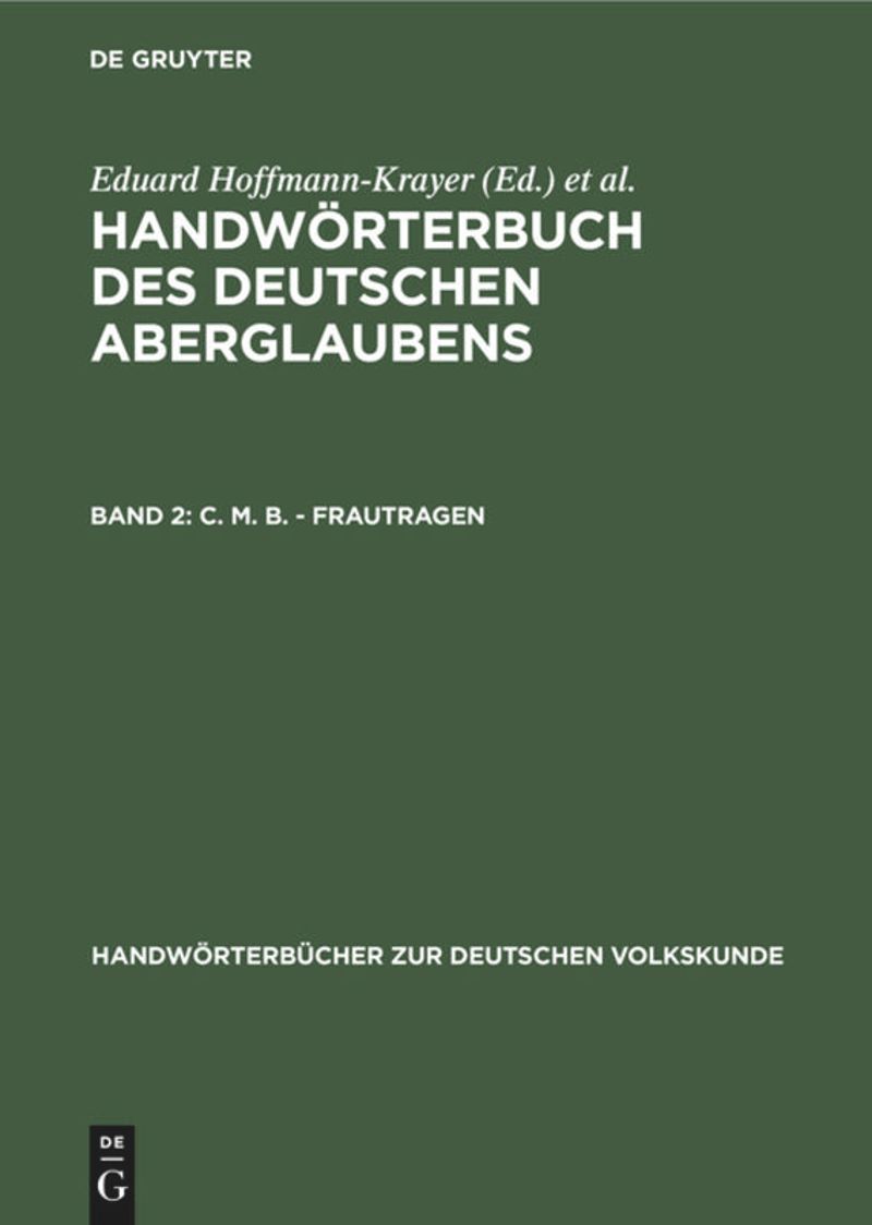 book: Band 2 C. M. B. - Frautragen