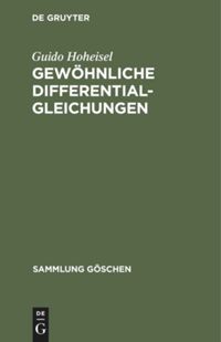 book: Gewöhnliche Differentialgleichungen