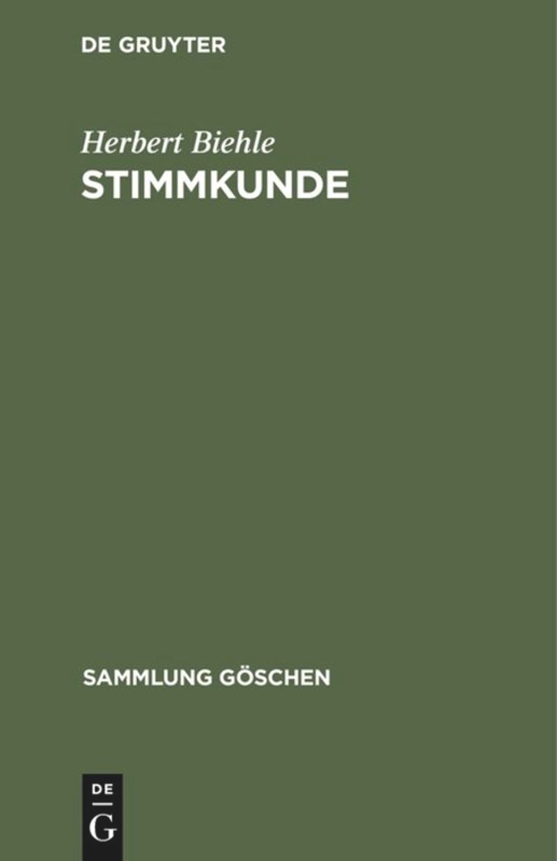 book: Stimmkunde