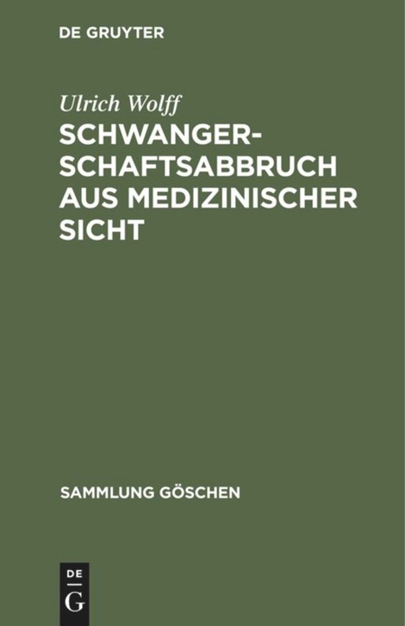 book: Schwangerschaftsabbruch aus medizinischer Sicht