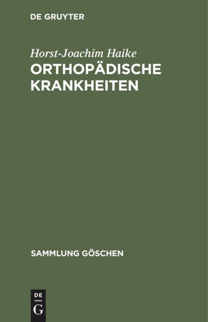 book: Orthopädische Krankheiten
