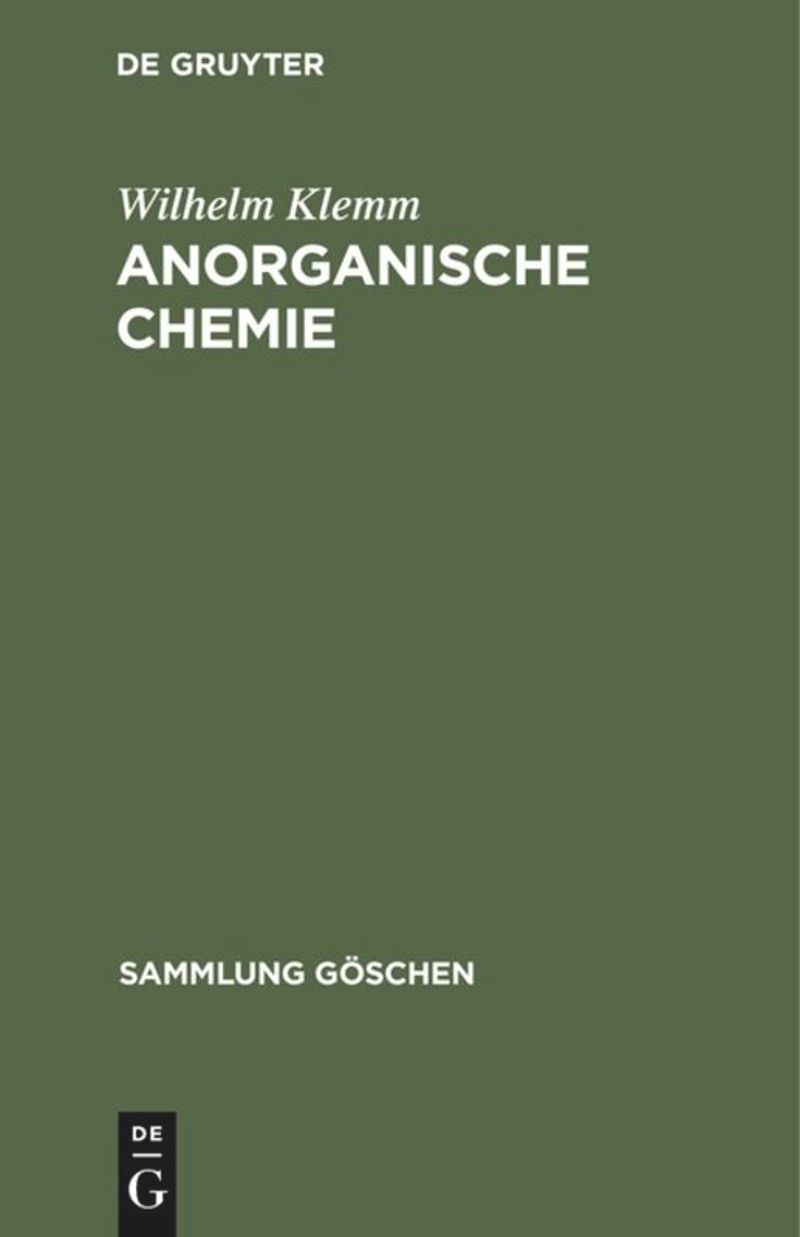 book: Anorganische Chemie