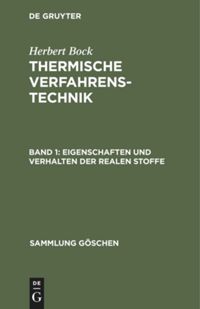 book: Band 1 Eigenschaften und Verhalten der realen Stoffe