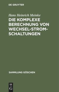 book: Die komplexe Berechnung von Wechselstromschaltungen