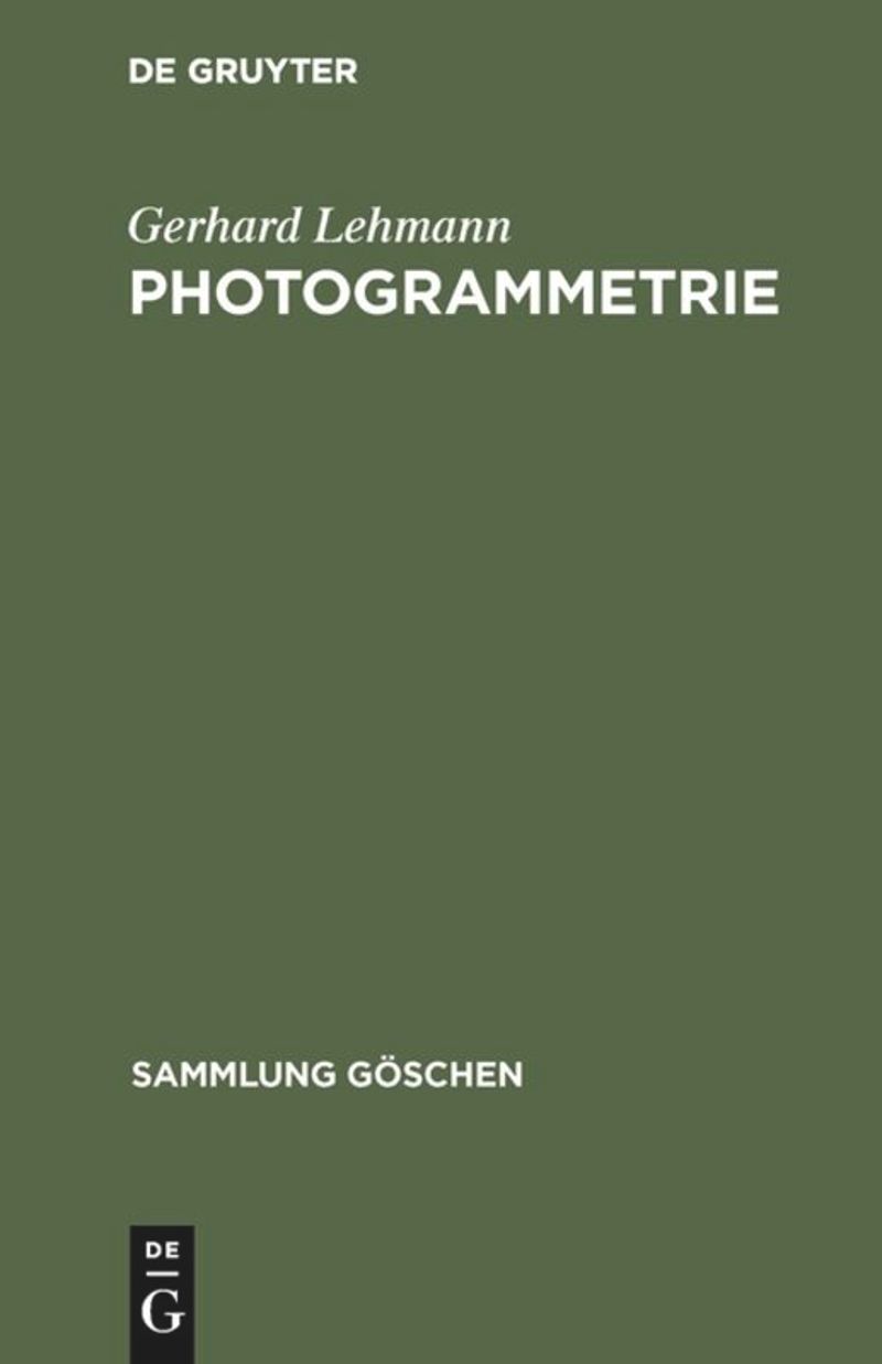 book: Photogrammetrie