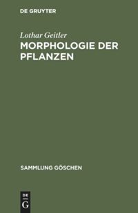 book: Morphologie der Pflanzen
