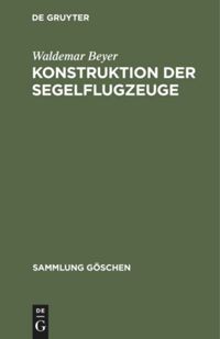 book: Konstruktion der Segelflugzeuge
