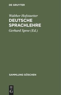 book: Deutsche Sprachlehre