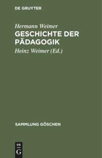 book: Geschichte der Pädagogik