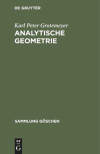 book: Analytische Geometrie