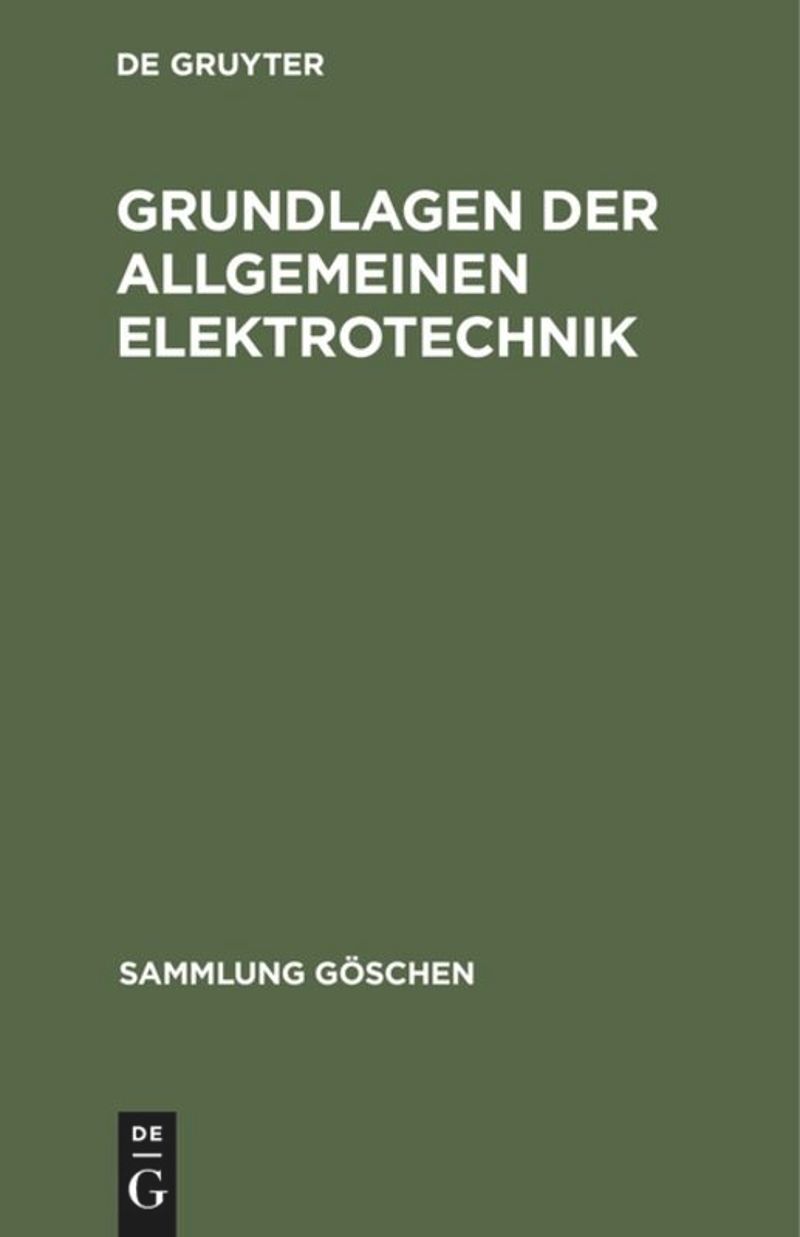 book: Grundlagen der allgemeinen Elektrotechnik